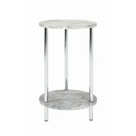 Haku-Möbel Beistelltisch Grau MDF Betonoptik 30 x 50 cm