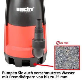 Hecht Tauchpumpe 3415 integrierter Schwimmer 11000 l/h 400 W 6 m Förderhöhe 7 m Tauchtiefe