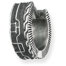 Cai Creolen 925 Sterling Silber rhodiniert oxidiert