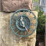 Große Retro-gartenuhr – Weatherfest – Badezimmeruhr – Vintage-dekor – Tickt Nicht