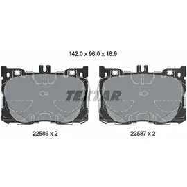Textar Bremsbelagsatz, Scheibenbremse 2258601