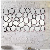 FineBuy Wandspiegel 56 x 99 cm Schwarz