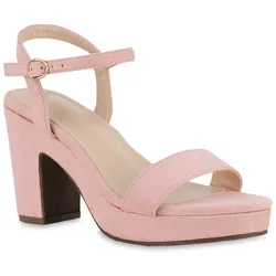 Damen Plateau Sandaletten in Rosa