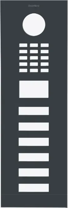DoorBird D2106V Frontblende Anthrazitgrau, Edelstahl, pulverbeschichtet, seidenmatt