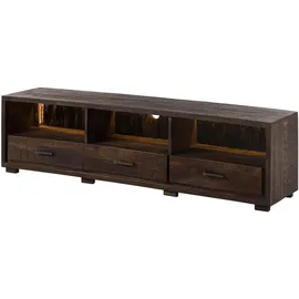 Wolf-Möbel Bark TV-Board 175x40x47 cm Dunkelbraun Holz