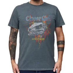 RE:COVERED X Jurassic Park T-Shirt Herren Rundhals-Shirt mit ‎‎""Raptors on Tour 1993""-Print Baumwoll-Shirt MMUNV1946 Grau - L