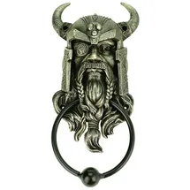 Joh. Vogler GmbH Türklopfer Odin Wikingerkopf Metallring Germanisch 24 cm Türstopper Mehrfarbig 1 Stück