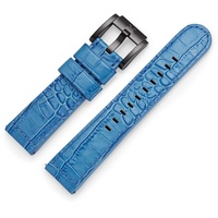 TW Steel Marc Coblen Armband Uhrenband Uhrenarmband Leder 22 MM Kroko Blau LB_BL_K_B