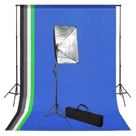 vidaXL Fotostudio-Set mit Hintergrund und Softbox-Leuchte