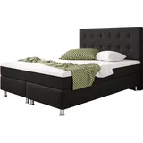 Inter Boxspringbett - schwarz - H3 - 140x200 cm