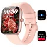 Smartwatch Damen mit Telefonfunktion, 1,91" Smart Watch Damen Herren, Alexa Built-in, Sportuhr mit 100 Sportmodi, Herzfrequenz Schlafmonitor SpO2, IP68 Wasserdicht, Fitnessuhr Damen für Android iOS