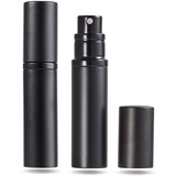 AsaNana Parfümzerstäuber nachfüllbar, Befülltechnik ohne Trichter leer Parfüm Zerstäuber Sprühflasche für Reise Handtasche unterwegs - 5ml (CLA-2P_Black&Black)