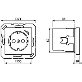 Jung Schuko-Steckdose BTA1521SWW Alpinweiß 1 St.