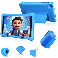 Wqplo Tablet für Kinder, 8 Zoll, Android 12 Tablet, Kinder, 1280 x 800 IPS HD, Display 4000 mAh, WLAN, Bluetooth, Dual-Kamera, Kindersteuerungsmodus (Blau)