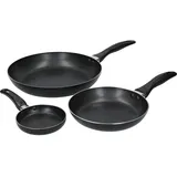 KitchenCraft Set Bratpfannen, Antihaftbeschichtung, in Geschenkbox, Aluminium Bratpfannen, verschiedene Größen; 28cm, 20cm, 12cm