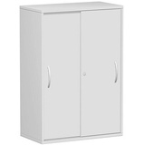 geramöbel Schiebetürenschrank Flex, S-383502-LL lichtgrau 2 Fachböden 80,0 x 42,5 x 118,2 cm