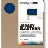 schlafgut Easy Jersey 140 x 200 - 160 x 220 cm blue deep