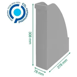 LEITZ Stehsammler recycelter Kunststoff blau , DIN A4