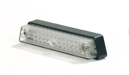 SHIN YO LED mistlamp achter met lange verbindingskabel, transparant glas, zwart