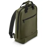 Hama Rucksack für Laptop (Laptopfach gepolstert für Laptops bis 16,2“, Laptoprucksack mit Vordertasche und Innenfach, ultraleichter Daypack, wasserfest) oliv