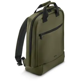 Hama Rucksack für Laptop (Laptopfach gepolstert für Laptops bis 16,2“, Laptoprucksack mit Vordertasche und Innenfach, ultraleichter Daypack, wasserfest) oliv