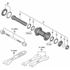 Shimano Fahrradnabe HB-MT400-B