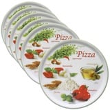 MamboCat Pizzateller 6er Set Pizzateller Napoli Pizzafoods grün 33cm - 04018#ZP1