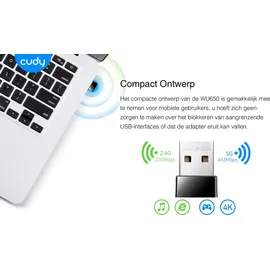 Cudy WU650 AC650 Wi-Fi Mini USB Adapter