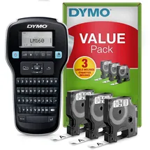 Dymo Labelmanager »LM 160« Starter-Set Beschriftungsgerät inkl. 3 Beschriftungsbänder schwarz, 11.8x4.9x20.3 cm