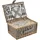 casa.pro Picknickkorb mit Besteck-Set für 4 Personen 40 x 30 x 20 cm grau