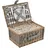 casa.pro Picknickkorb mit Besteck-Set für 4 Personen 40 x 30 x 20 cm grau