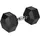 Gusseisenhantel gummiert Hantelstange HEX 17,5 kg schwarz