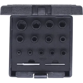 KS Tools 1/4"+1/2" Spiral-Profil-Kraft-Stecknuss-Satz 15-tlg.
