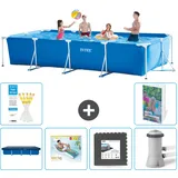 Rechteckiger Frame Pool - 450x220x84 Cm - 7-teilig  S49