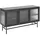 Beliani Sideboard Schwarz Stahl 35 x 115 x 64 cm mit 3 Durchsichtigen Glastüren 4 Regalböden 3 Griffen Industriell Flur Schlafzimmer Küche Wohnzimmer Kommoden - Sideboards, Sideboards