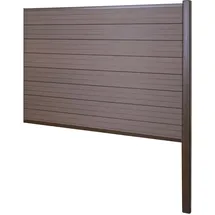 MCW Windschutz Savoie 185 x 0 cm Braun WPC