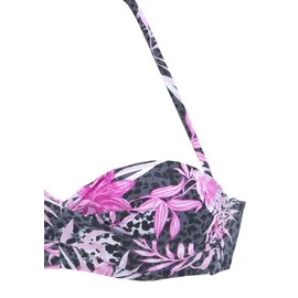 Buffalo Bügel-Bandeau-Bikini Damen marine-pink Gr.34 Cup A