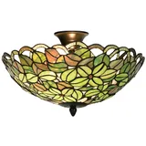 5LL-6341 Tiffany-Decken-Lampe-Leuchte Blumen Blüten Floral Clayre & Eef / Lumila