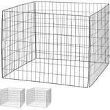 Relaxdays Komposter Metall, 3er Set, Biokomposter Garten, HBT: 70 x 90 x 90 cm, 560 Liter, Drahtkomposter Stahl, schwarz