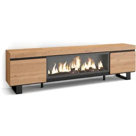 SKRAUT HOME TV-Schrank Lowboard 208x35x57 cm Eiche Holz