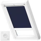 VELUX Original Solar-Verdunkelungsrollo Weiße Seitenschienen, S06, Dunkelblau