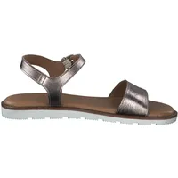 Tamaris Damen Sandaletten, Frauen Sandalen,Sommersandalen,bequem,flach,Sommerschuhe,Freizeitschuhe,offene Schuhe,Strandschuhe,Pewter,38 EU - 38 EU