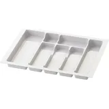 Sossai Besteckeinsatz Divio für Schubladen 60 cm 53 x 43 cm 7 Fächer weiß Kunststoff