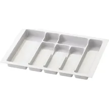 Sossai Besteckeinsatz Divio für Schubladen 60 cm 53 x 43 cm 7 Fächer weiß Kunststoff