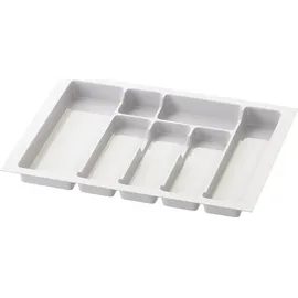 Sossai Besteckeinsatz Divio für Schubladen 60 cm 53 x 43 cm 7 Fächer weiß Kunststoff
