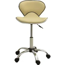 vidaXL Bürostuhl Kunstleder Creme