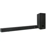 Metronic 477592 Bluetooth-Soundbar mit kabelgebundenem Subwoofer, Fernbedienung, Wandmontage-Set im eleganten und kompakten Design