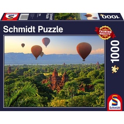 Schmidt Spiele Puzzle 1000 Teile Puzzle Heißluftballons, Mandalay, Myanmar 58956, 1000 Puzzleteile