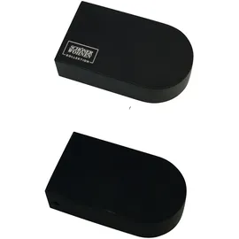 Schöner Wohnen Gardinenstangen-Endstück "Round", schwarz (schwarz, matt), 2 Stk., SCHÖNER WOHNEN-KOLLEKTION, Gardinenstangenendstücke, Gardinenstangen-Endstück, Serie Einzelprogramm Matteo rechteckig