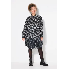Ulla Popken Longbluse Herzen Schwarz 46/48